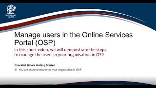 Manage Users in the Online Services Portal