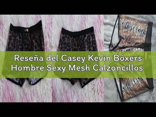 Vídeo relacionado con Casey Kevin Bóxers Hombre Sexy Mesh Calzoncillos Hombre Boxer Leopardo Elástico Ropa Interior Cómoda Trunks