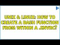 Unix Linux How To Create A Bash Function From Within A Envrc