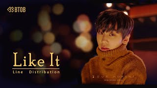 BTOB - LIKE IT Line Distribution