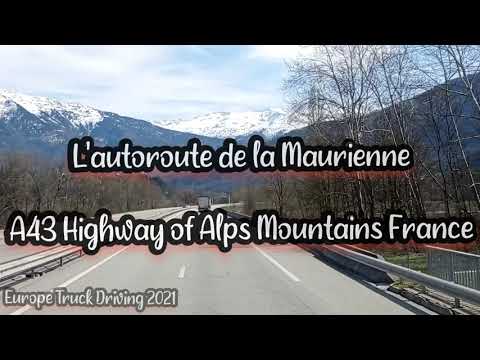 Cabin Truck View/The Autoroute de la Maurienne/A43 Alps highway of France