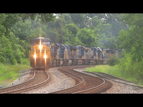 Nine Engine CSX Freight Train Carrying Some Good Luck