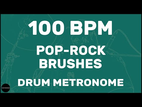 Pop-Rock Brushes | Drum Metronome Loop | 100 BPM