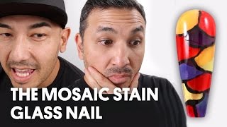 THE MOSAIC STAIN GLASS NAIL (ACRYLIC NAIL ART) - VLOG 22