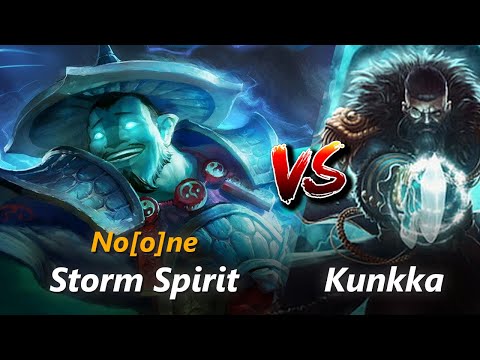 How to Storm Spirit mid vs Kunkka (feat. No[o]ne) | First 10 minutes