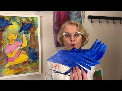 [Alina Witwitzka] Kruk i orzeł jako symbol w moim malarstwie #alinawitwitzka #symbol #malarstwointuicyjne