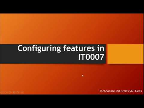 Configuring features in IT0007