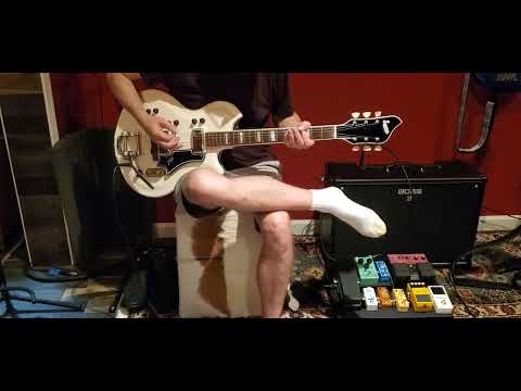 Supro Martinique Val-Trol Resoglass Bigsby (VIDEO) 1964 - Ermine White with OHS Alligator Case imagen 11