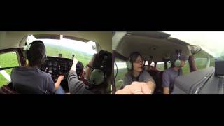 preview picture of video 'Landing Andover Airport (12N) w/ Dual GoPro'