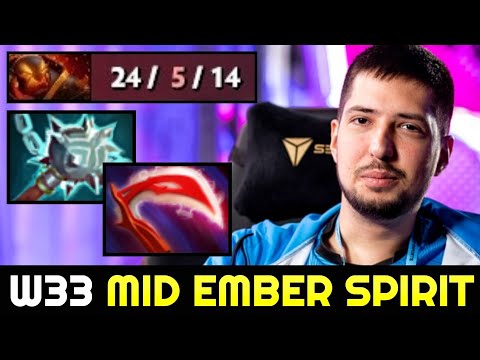 W33 destroy Enemies with Unstoppable Ember Spirit 7.28 Dota 2