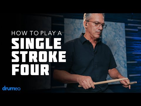 How To Play A Single Stroke Four - Drum Rudiment Lesson