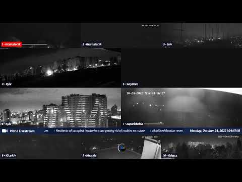 Live views from Ukraine 10/23/2022 B - Kramatorsk, Kharkiv, Kyiv, Zaporizhzhia and other cities