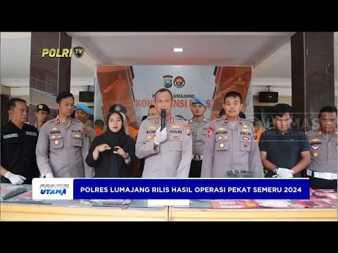 POLRES LUMAJANG RILIS HASIL OPS PEKAT SUMERU 2024