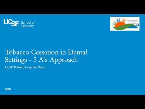 Tobacco Cessation in Dental Settings - 5 A's Approach