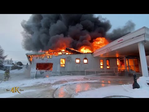 Matagami: Raging fire destroys the one single hotel of the community 1-6-2022