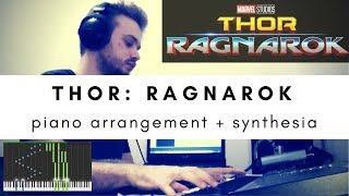 Thor: Ragnarok Soundtrack - Piano Cover (Main Theme and Ragnarok Suite) + Synthesia Tutorial + MIDI