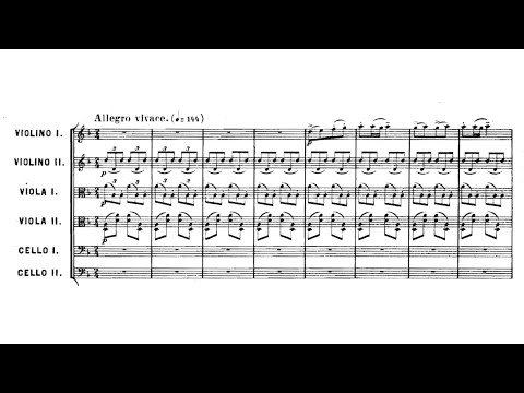 Tchaikovsky: Souvenir de Florence op.70 (4/4) with score (Allegro vivace). Composed in 1890