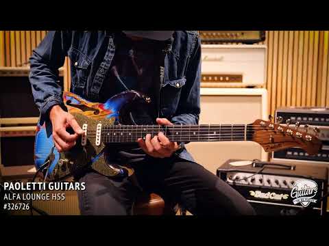 Paoletti Alfa Lounge HSS “Stratospheric” Thinline S-Style – Heavy Deep Blue image 11