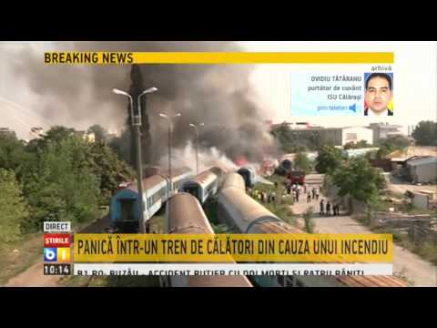 Incendiu intr un tren de calatori