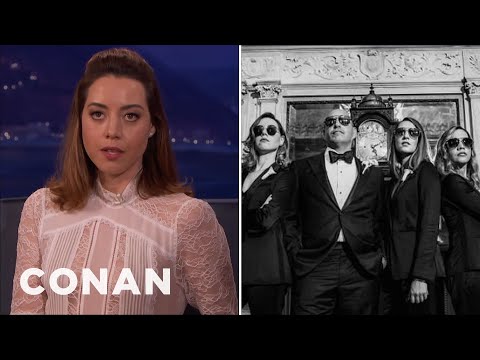 Aubrey Plaza Was A Groomswoman At Her Dad’s Wedding | CONAN on TBS