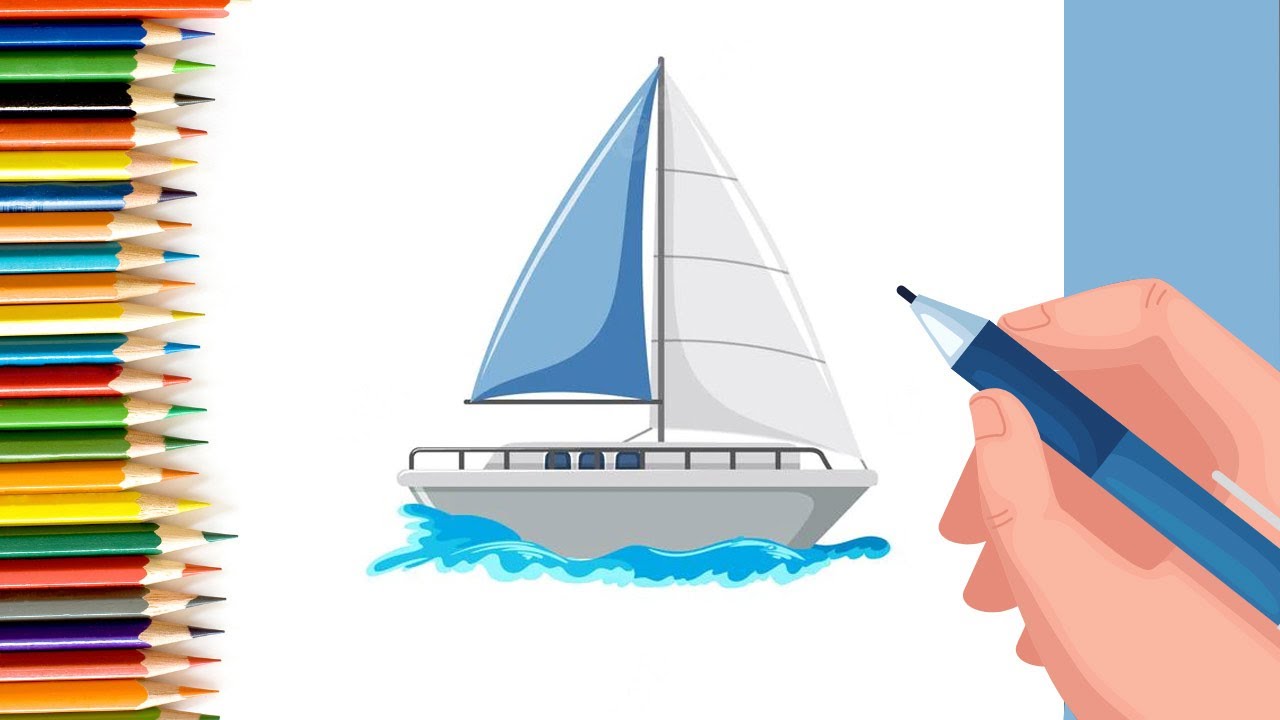 How to Draw Boat with Number 1