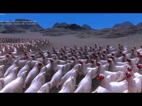 10 T-Rex vs 10,000 Chickens