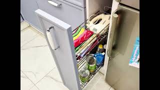 Неоклассическая угловая серо-голубая кухня Проект 138 фото 10