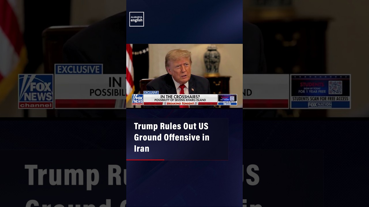 Video | Trump Rules Out US Ground Offensive in Iran