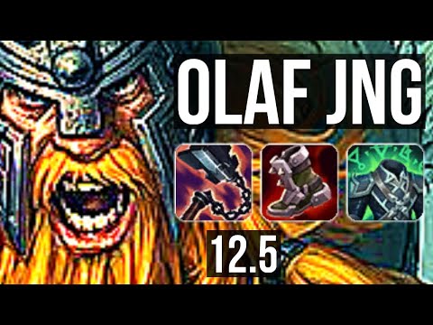 OLAF vs EVELYNN (JNG) | Rank 6 Olaf, 14/3/7, Legendary | BR Grandmaster | 12.5