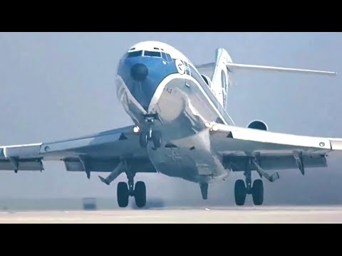 Linda decolagem 727 VARIG 80's em close HD