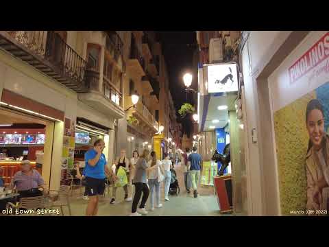 Murcia, Spain (strolling in the evening) (4K)