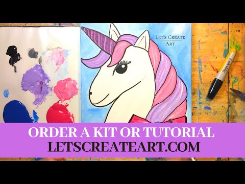 How to Paint a Unicorn on Canvas for Beginners.