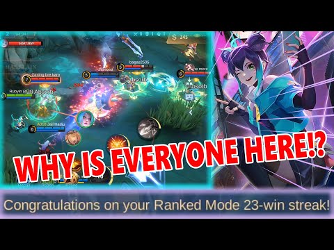 All Out War At Gold Lane!! | Wanwan Vs Lesley | 23-Win Streak Match | Mobile Legends