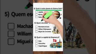SHORT 11 |  QUIZ DE CONHECIMENTOS GERAIS 2026