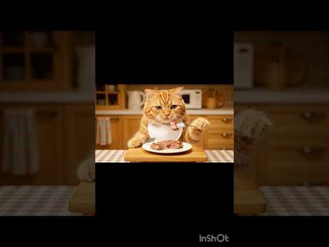 器用な猫🍴😼　#ai #ai動画 #aivideo