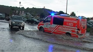 preview picture of video 'Unwetter und Brand halten die Feuerwehr im Landkreis Hersfeld-Rotenburg in Atem'