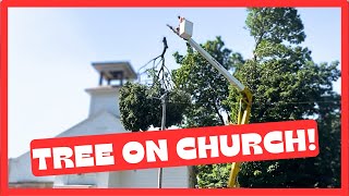 Tree Crashes Into Church Roof During Storm | Emergency Cleanup!