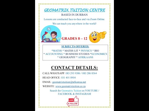 Grade 12 Mathematics NSC November 2023 Paper One Solutions - Geomatrix Tuition