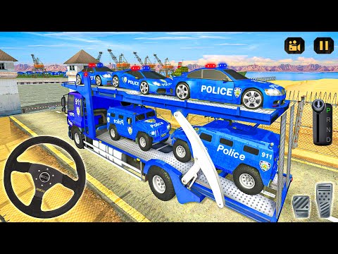 New Police Jeep Car Transport Driving - Transport Truck Offroad Simulator - Android Gameplay