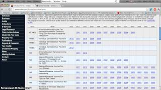 Arizona Printable Tax Forms 2012 - Form 140 Fill In or Print Only Versions for Income Taxes