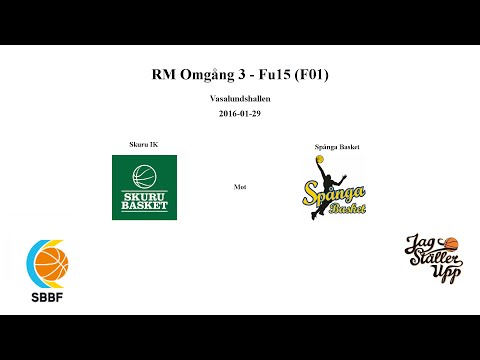 Skuru Basket (F01) mot Spånga Basket - RM Omgång 3 - 2016-01-29