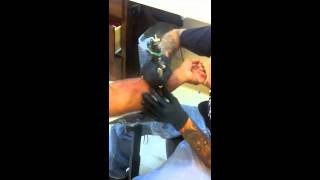 Yung Rick gettin' the LIFE MUSIC tat!!!