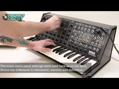 Korg MS-20 : Vintage MS-20 vs Mini MS-20 : Side by Side Comparison Demo