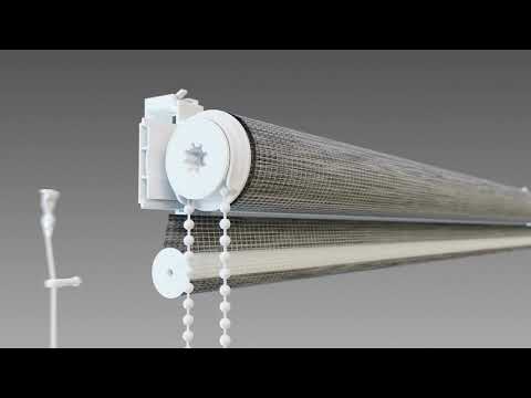 Installation Tag und Nacht Zebrarollo RS MINI KNALL