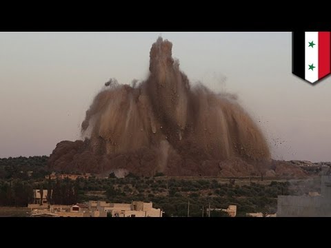 Syrian Civil War: rebels destroy army base with explosives packed in tunnels