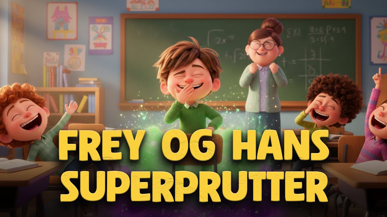 Illustration fra historien "Frey og hans superprutter"