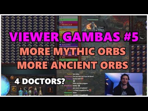 [PoE] More Mythic orbs, more Ancient orbs, 4 Doctors & Gem corruptions - Stream Highlights #560