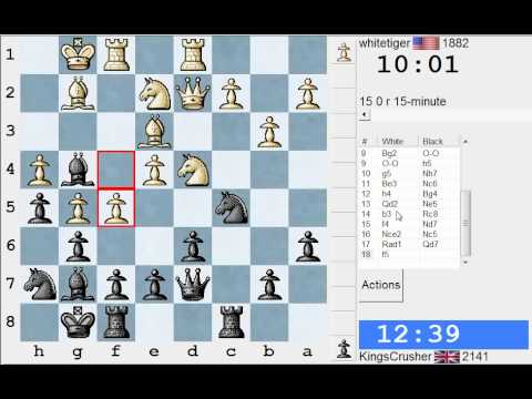 Chess World.net: LIVE Rapid #129 contro whitetiger (1882) - Difesa Siciliana: Najdorf, Adams (B90)
