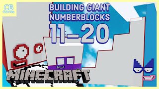 Building GIANT Numberblocks 11 to 20 in Minecraft