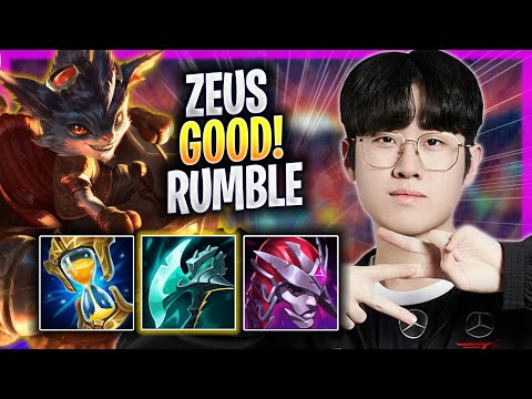 ZEUS IS SO GOOD WITH RUMBLE! - T1 Zeus Plays Rumble TOP vs Tryndamere! | Season 2023